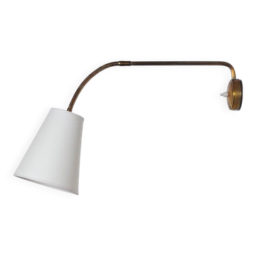 Applique murale scandinave moderne en laiton avec bras réglable