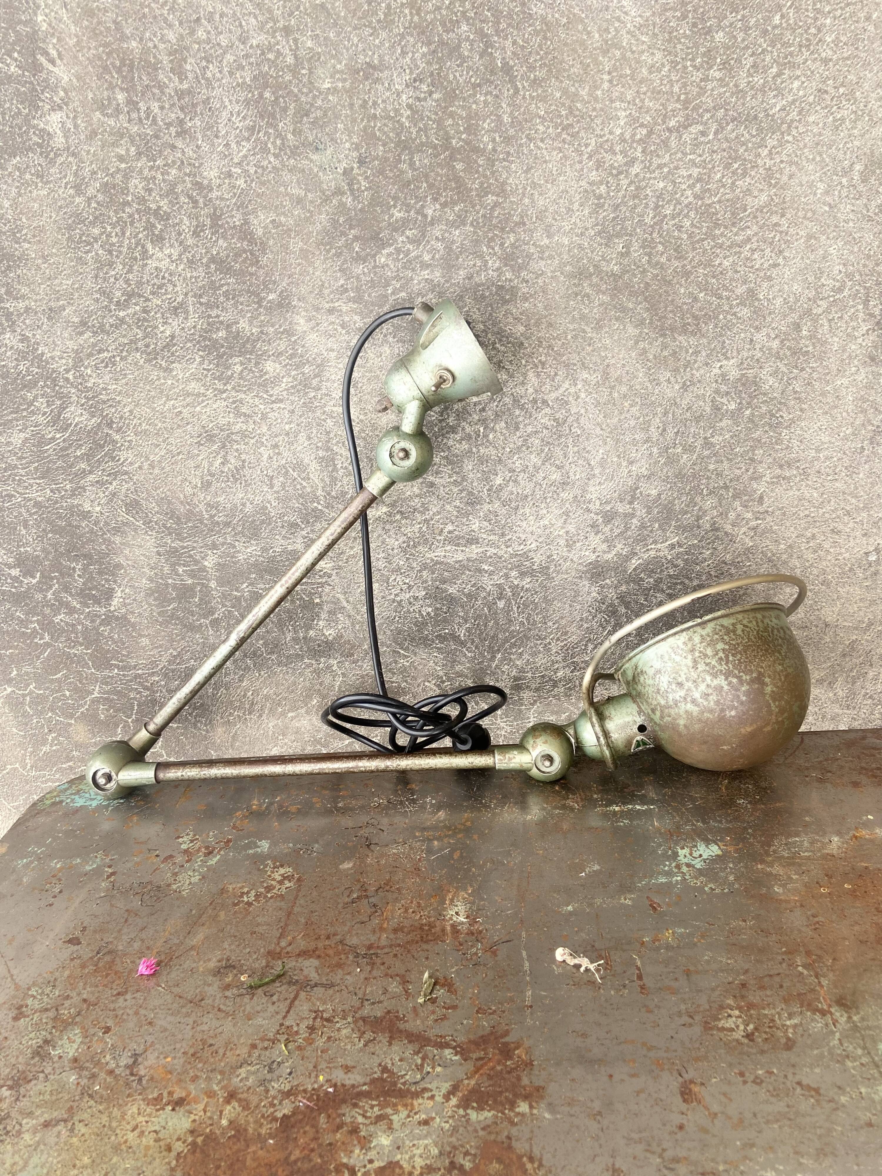 Jielde patinated lamp 1950