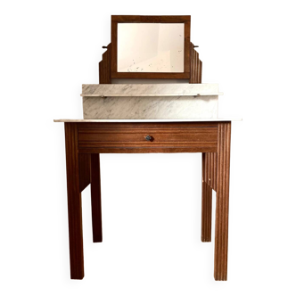 Old art deco wooden dressing table