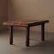 Modernist table in oak and walnut, France, Art Deco, circa 1940.