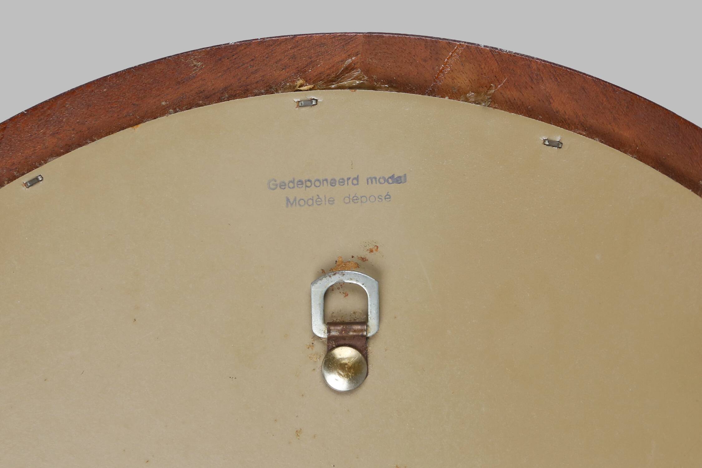 French carved wooden mirror with elegant lined frame, 1950s