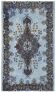 Overdyed Wool Vintage Handmade Carved Rug 173 cm x 296 cm