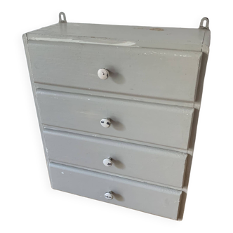 Small 4-drawer hanging cabinet