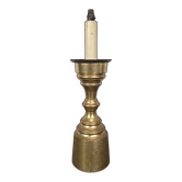 Lampe pique-cierge en laiton montée à l'électricité