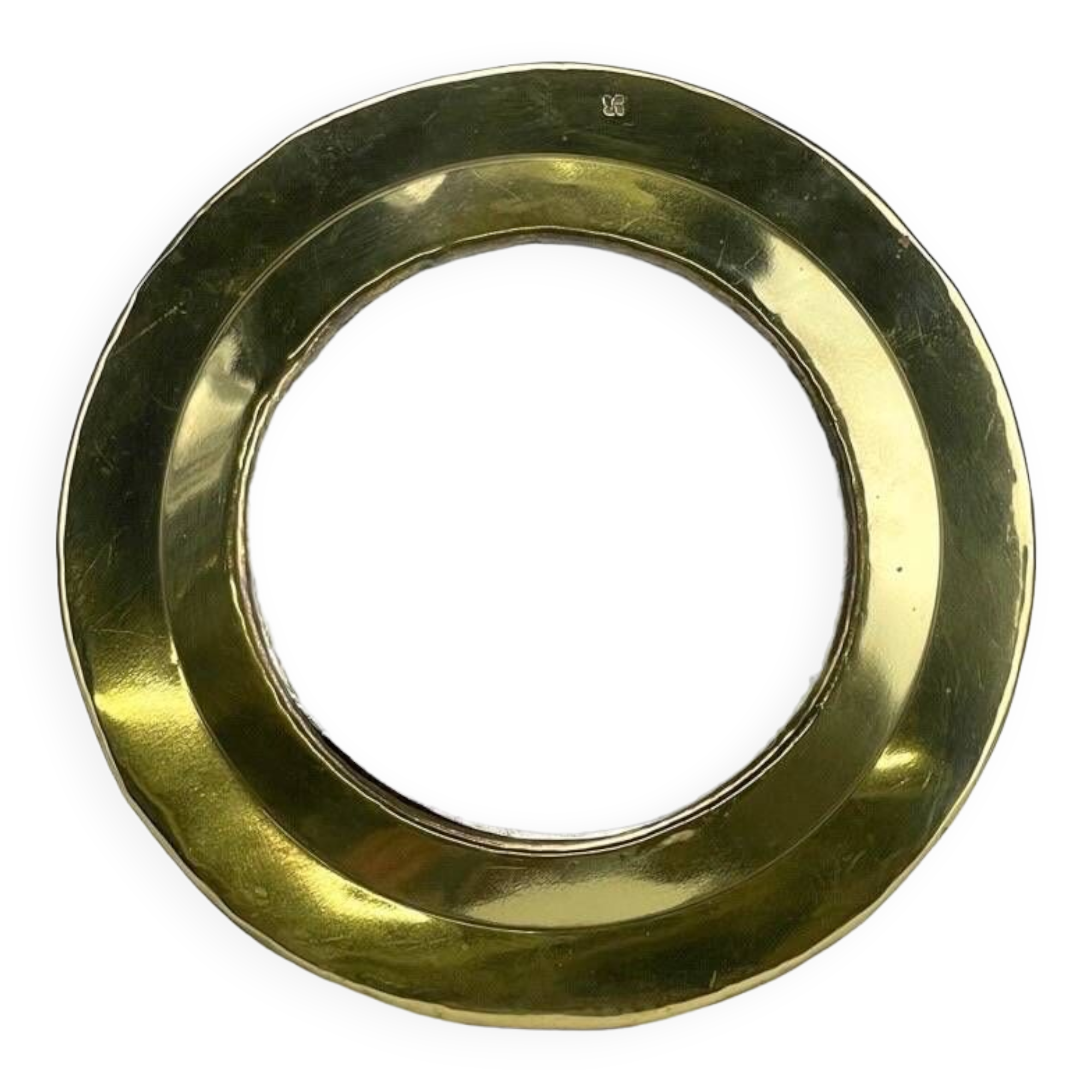 Miroir rond laiton Yves Rocher années 70
