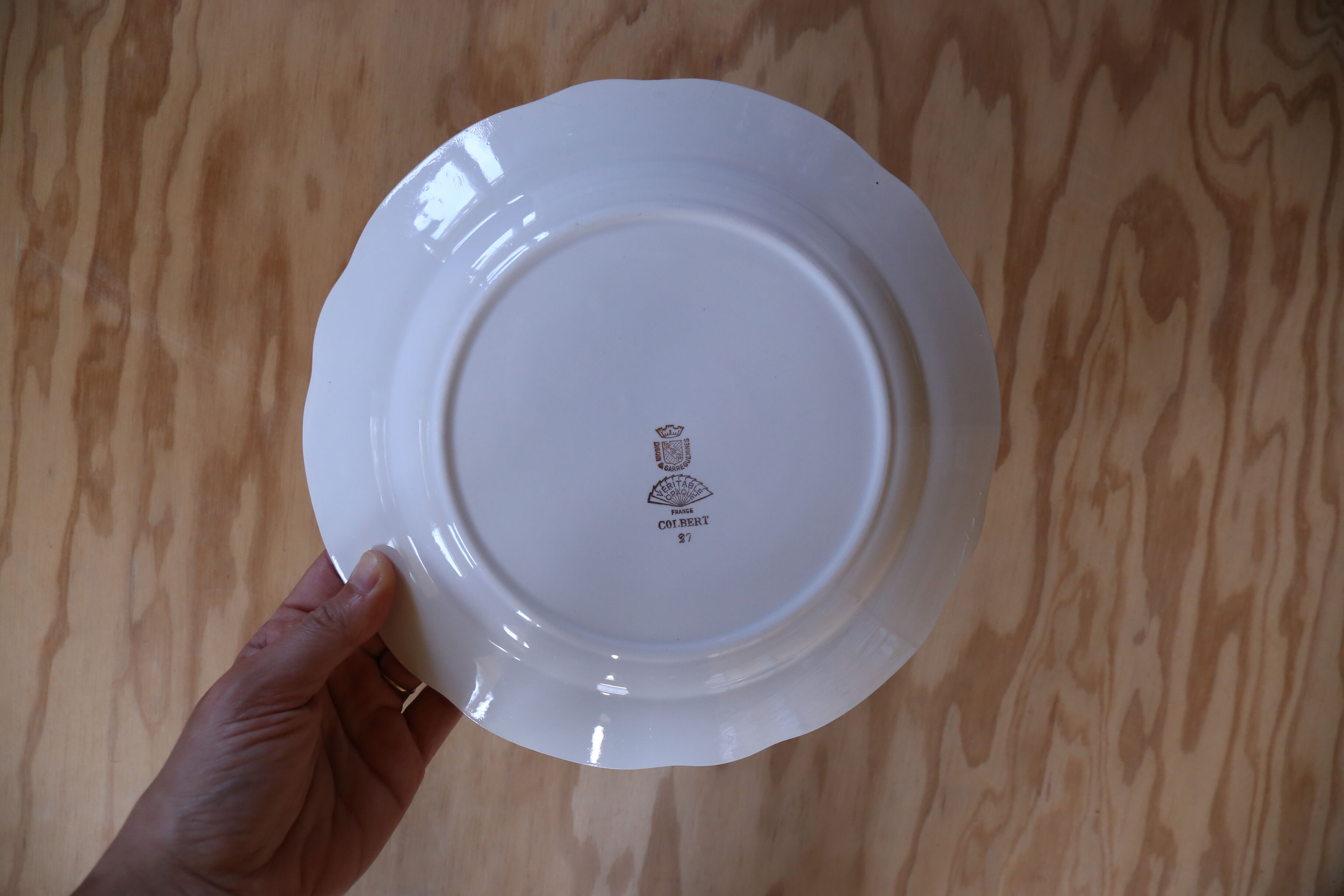 6 vintage floral plates Digoin & Sarreguemine