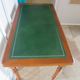 Minister's desk style L. Philippe – 2 drawers – cherry wood – faux leather desk mat
