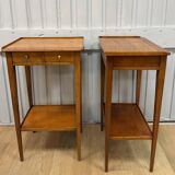 Pair of small side tables in cherry wood.