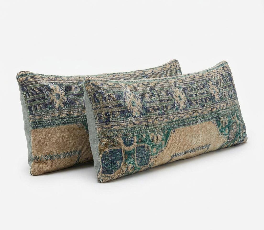 Set of 2 vintage Turkish cushion covers 41x119 cm