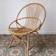Trio de fauteuils rotin vintage