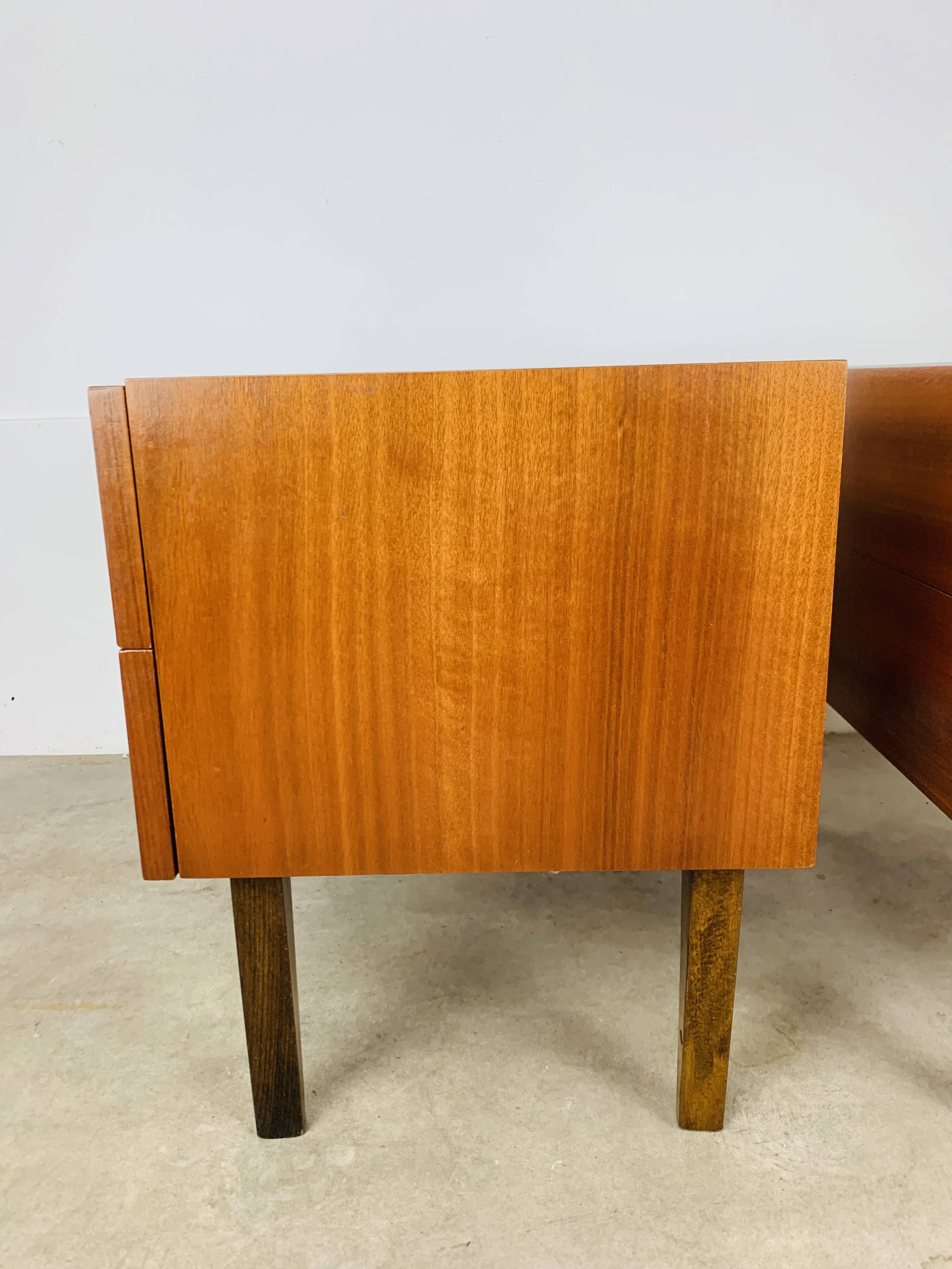 Pair of Scandinavian teak bedside tables, 1960s