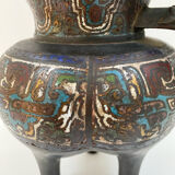 Ancient Chinese bronze tripod vase