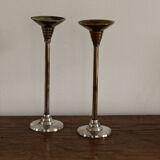 Pair of art deco style candle holders
