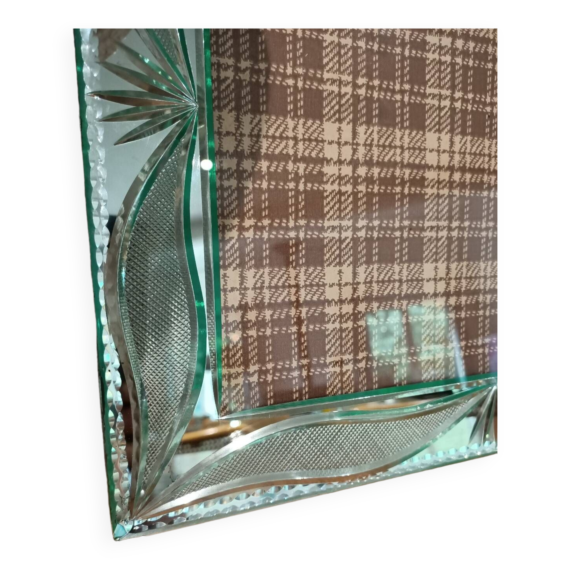 Large chiseled mirror photo frame