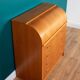 Retro Teak 1960s Danish Tambour Front Roll Top Bureau Writing Desk