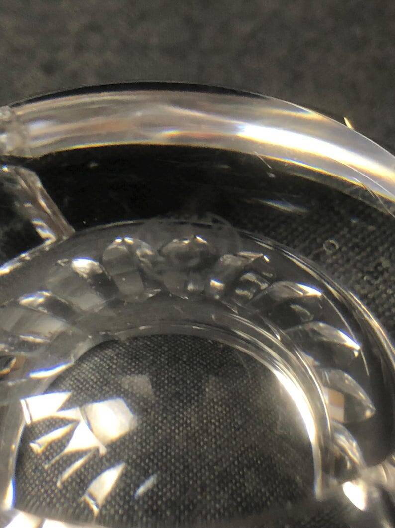 Baccarat Crystal Ashtray, Mortar and Pestle design, Stamped, France