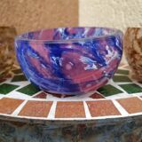 Set of Marmorean glass cups from Soisy Glassworks on school