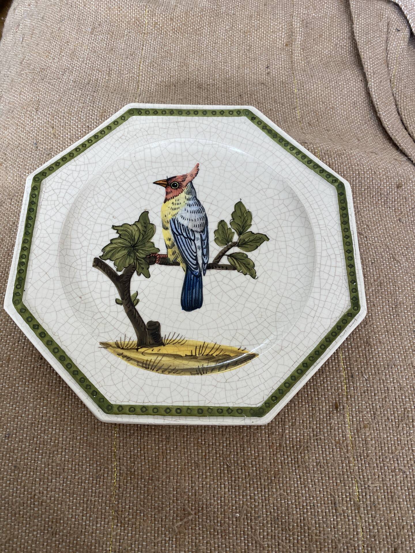 Octagonal Italian plate Bassano