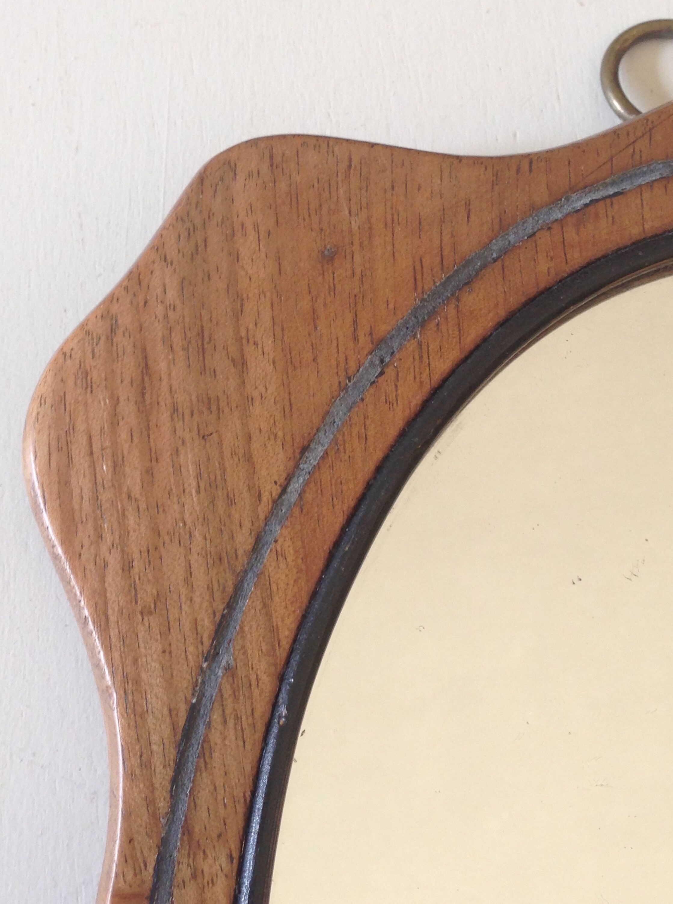 Old wooden mirror 26x19cm