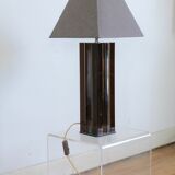 Kinetic lamp 70s, altuglas and chrome steel. France, circa 1970