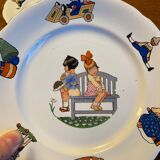 Set of 4 dessert plates from Sarreguemines Digoin