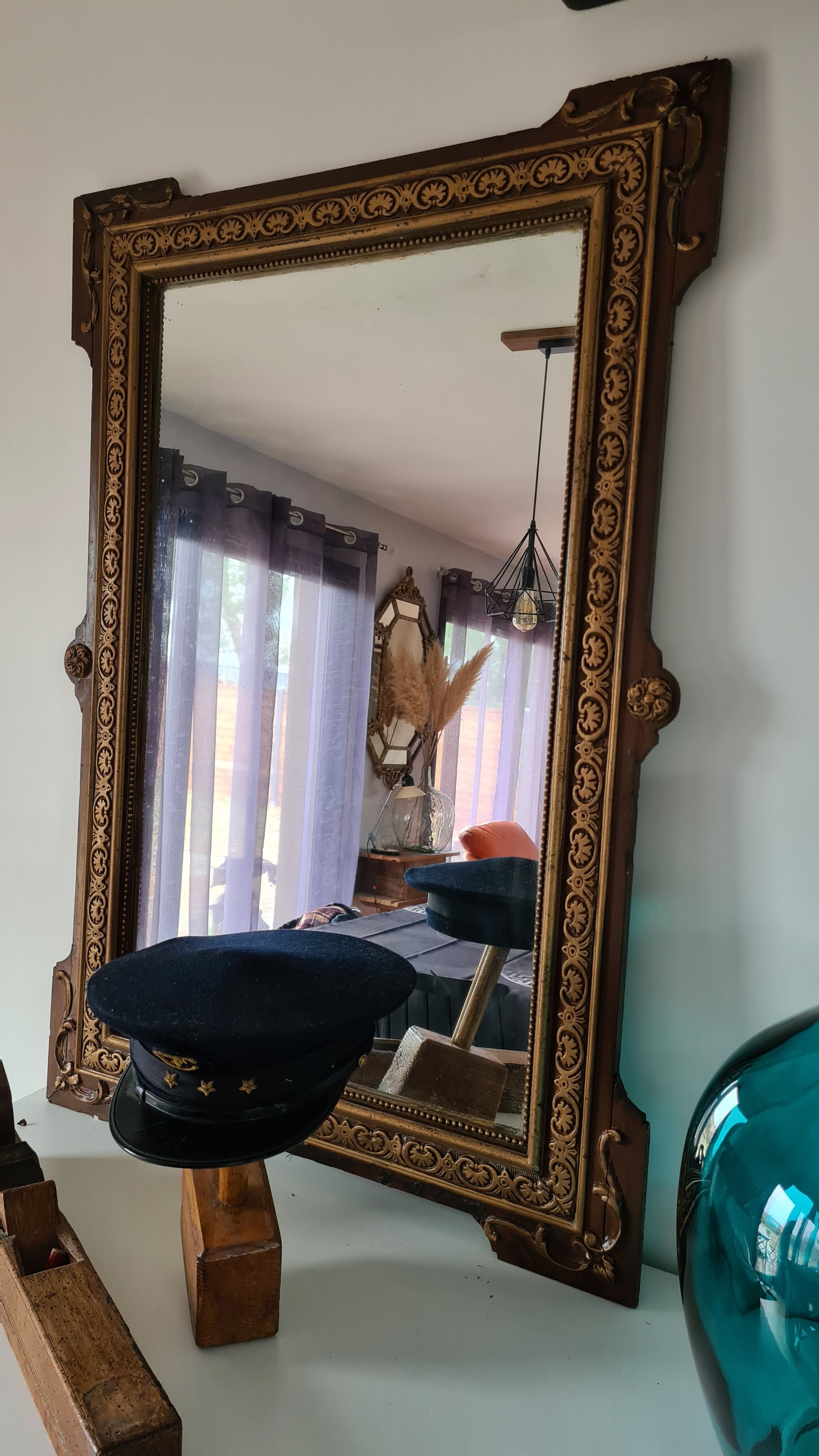 Mirror XIXth in wood 113 x 78 cm