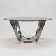 Glass and chrome coffee table by Roger Spunger for Dunbar, 1960s, USA