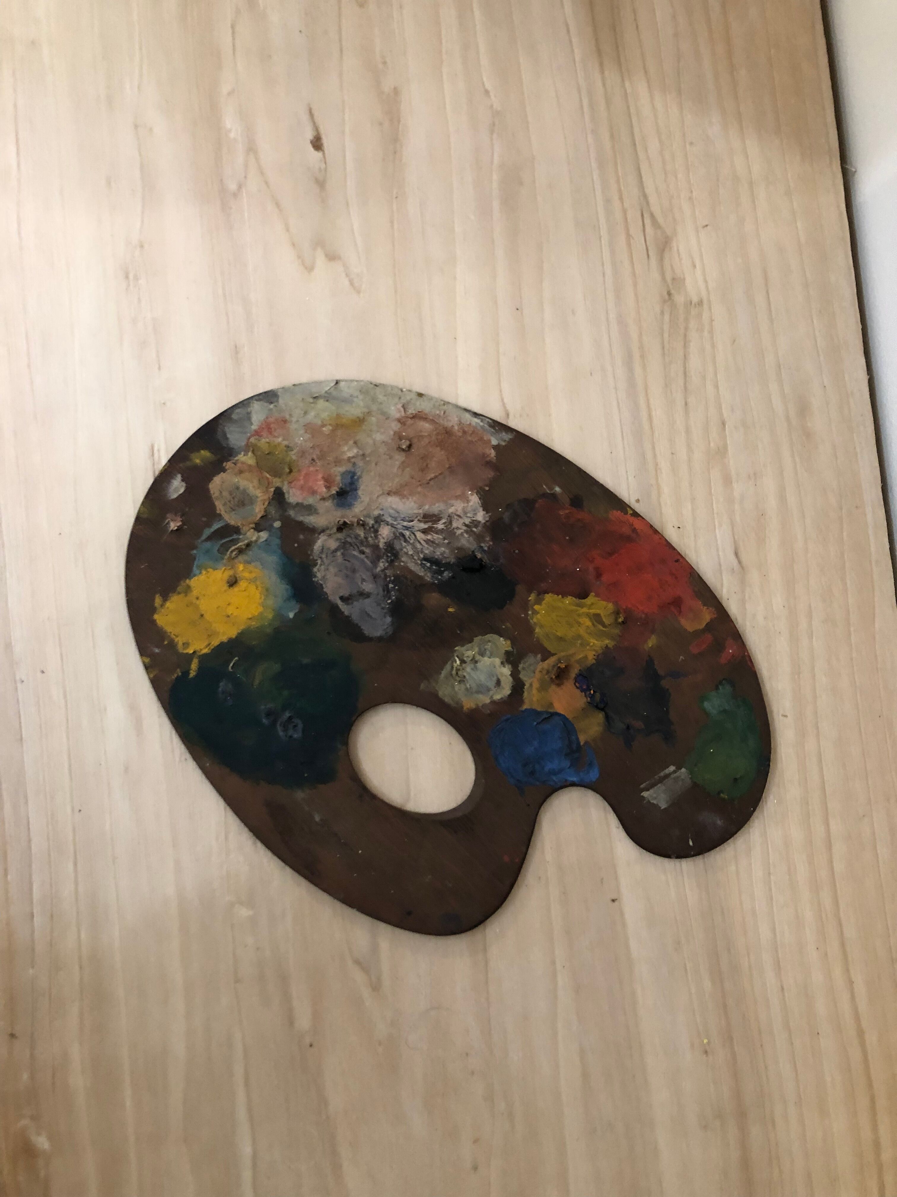 Wooden painter's palette