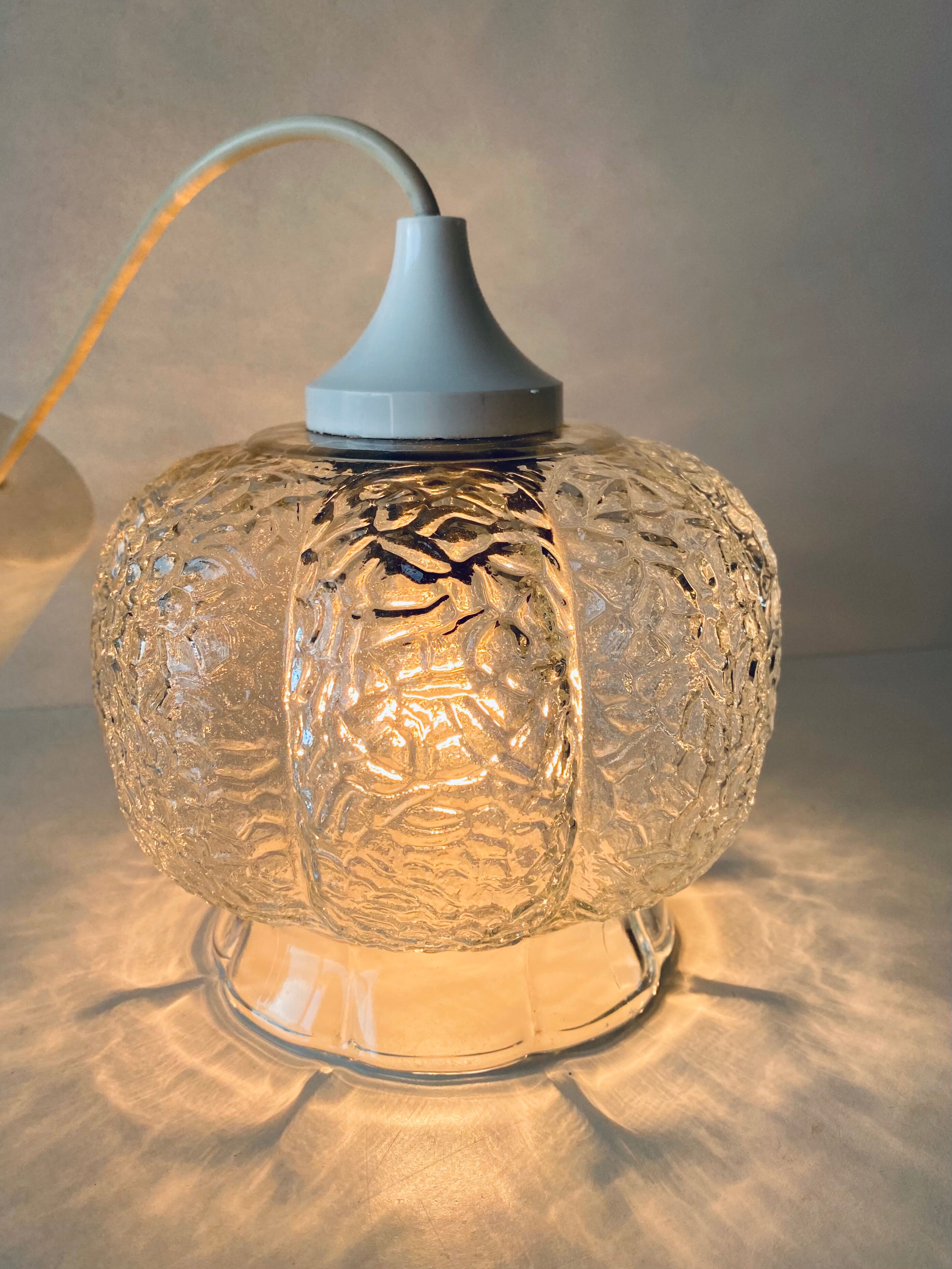 Vintage glass pendant lamp