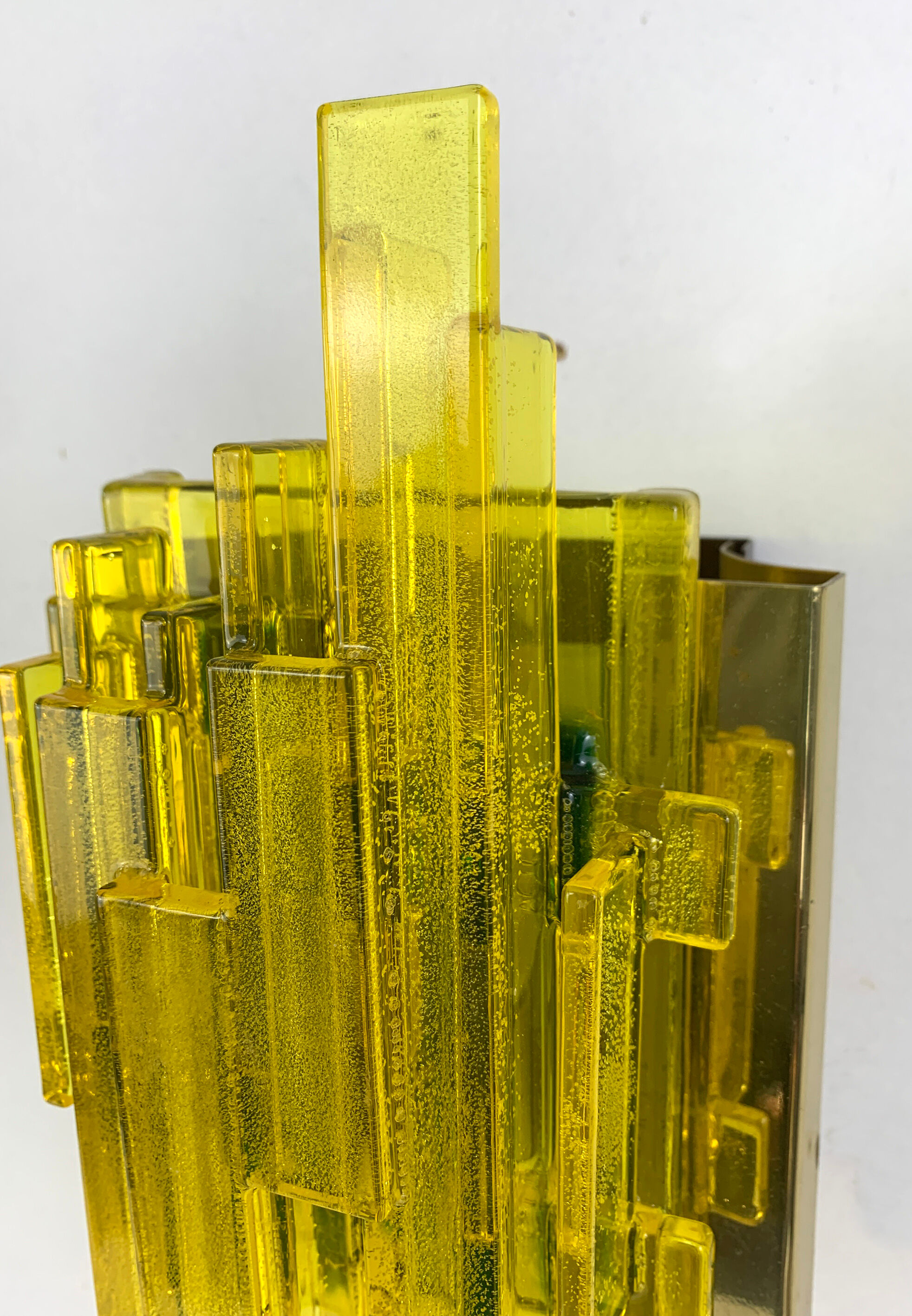 Pair appliques brutalistes, Claus Bolby for Cebo Industri, Denmark, 1970s