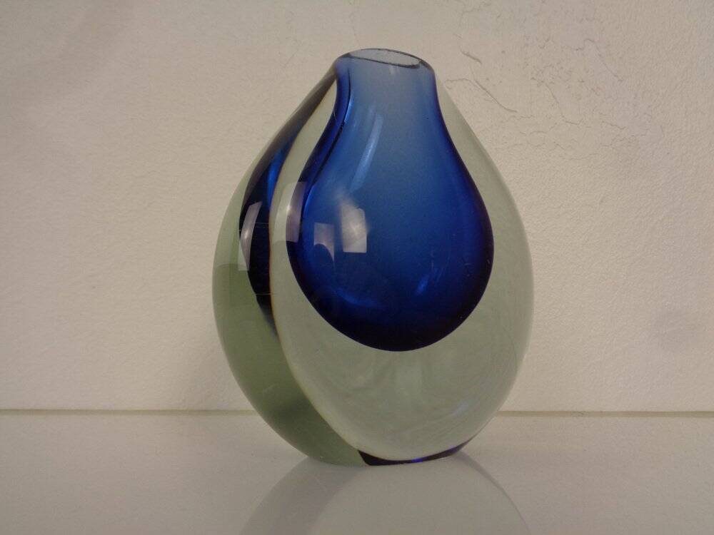 Murano Sommerso Glass Vase, Italy, 1960s