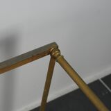 Green marble coffee table and vintage brass gold metal 60