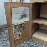 Small raw wood sideboard
