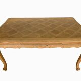 Regency style dining table in veneer and solid oak 20th century