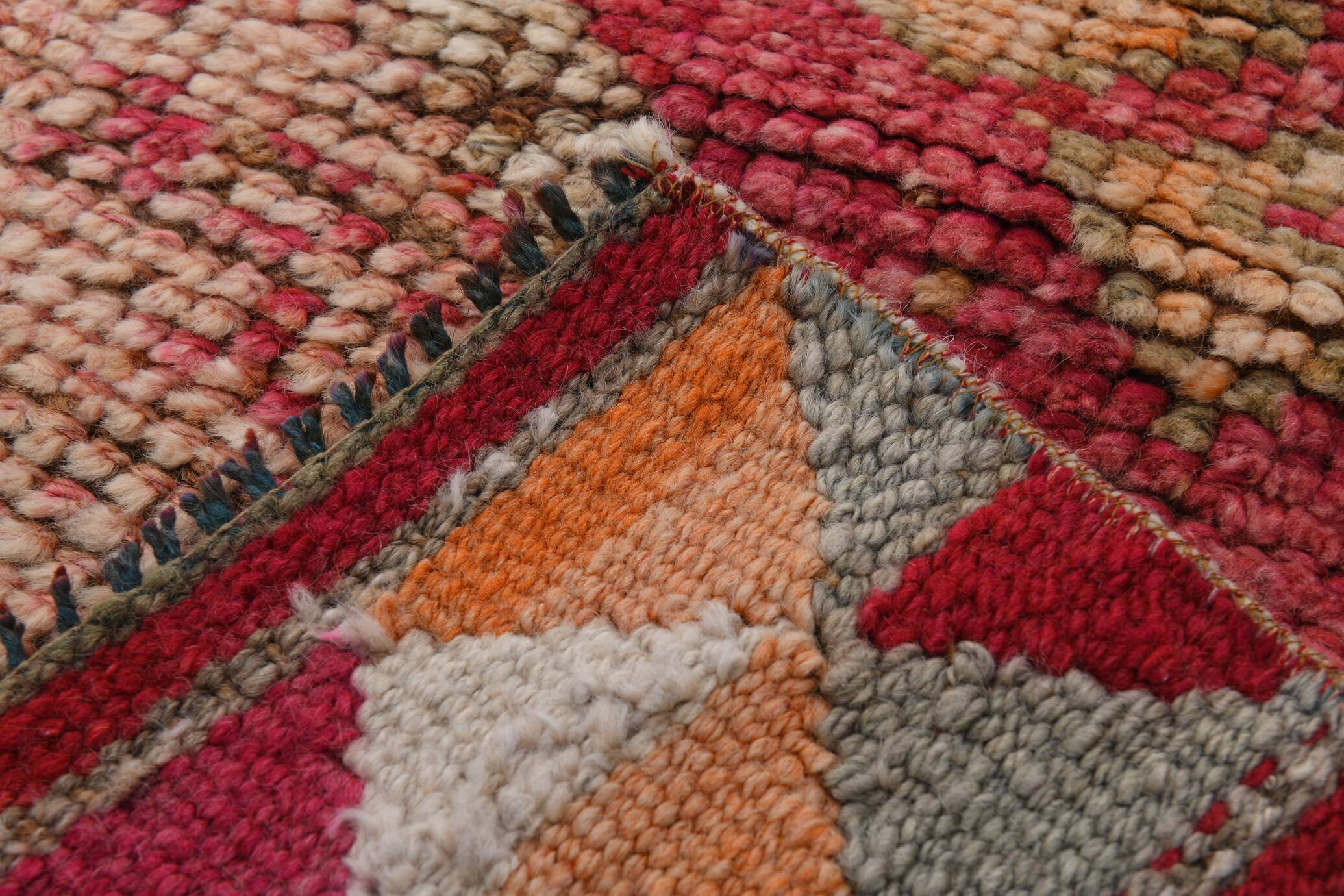 3x10 Red Pink Oriental Vintage Runner Rug, 95x317Cm