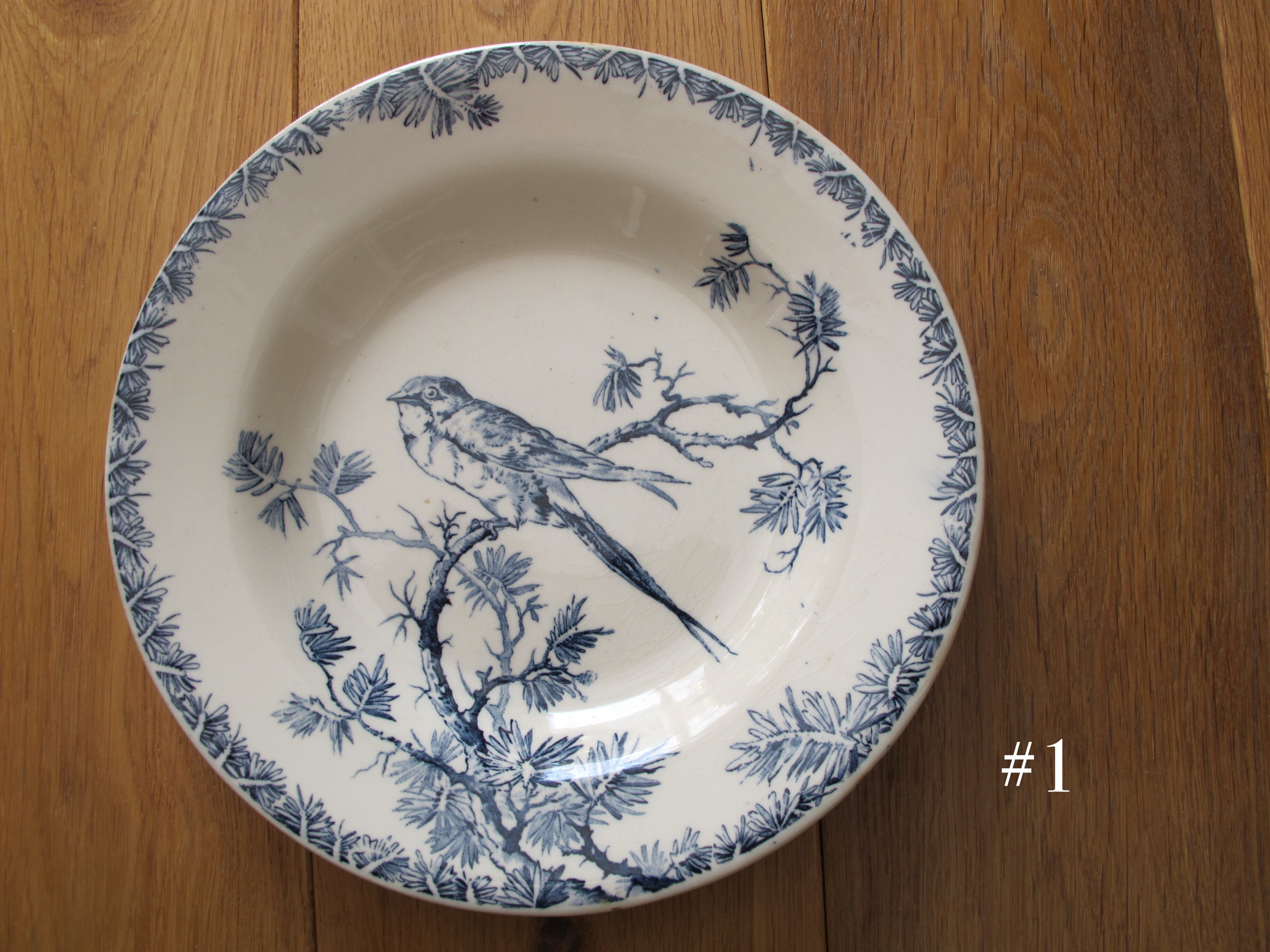 Set of 6 Gien hollow plates