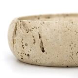 Bol en travertin ou plateau à pièces, années 1970