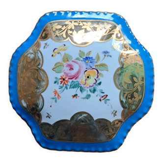 Limoges porcelain candy box Perlam France hand decor