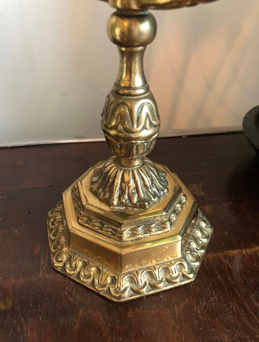 Vintage golden menorah