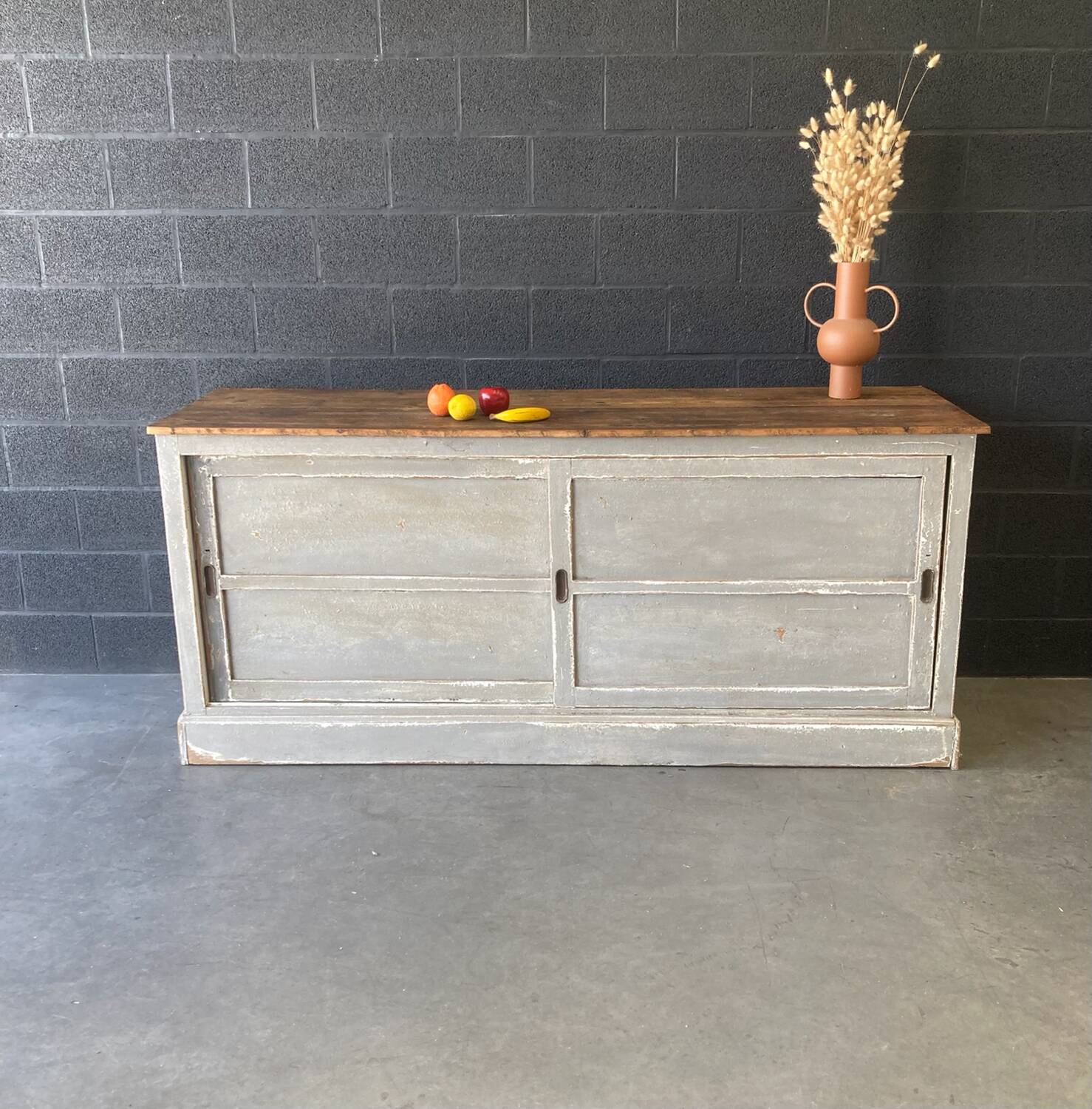 Old trade furniture with sliding door