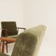 Ensemble de 4 Fauteuils Mid-Century Modern – Velours olive vert 