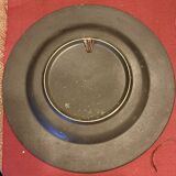 Ceramic plate, flower decoration, monogram to be identified on the back