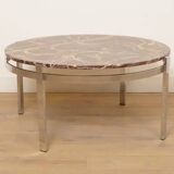 Vintage coffee table | Marble | Chrome