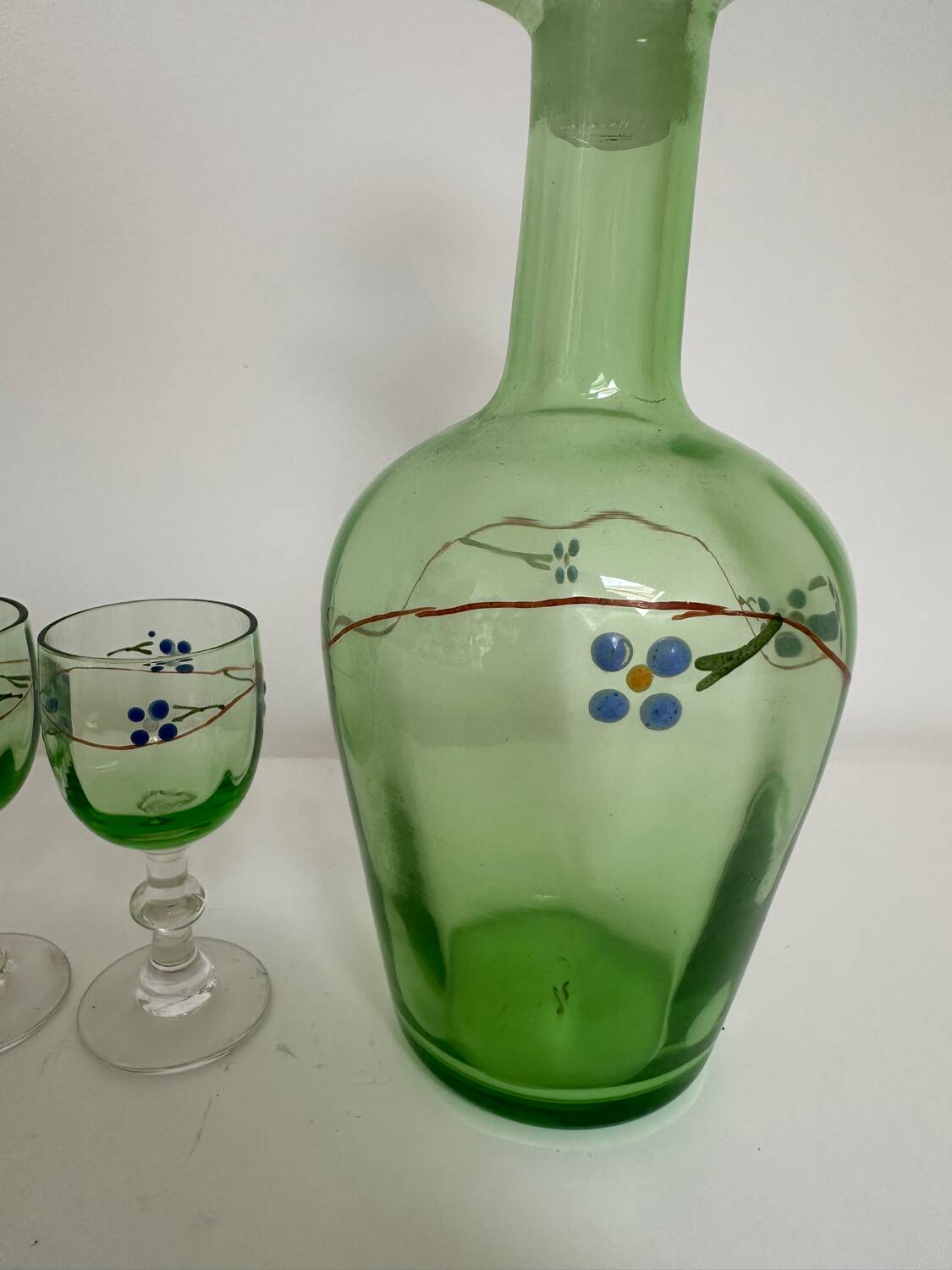 Legras liqueur set - Ouraline - Antique - Glass + carafe