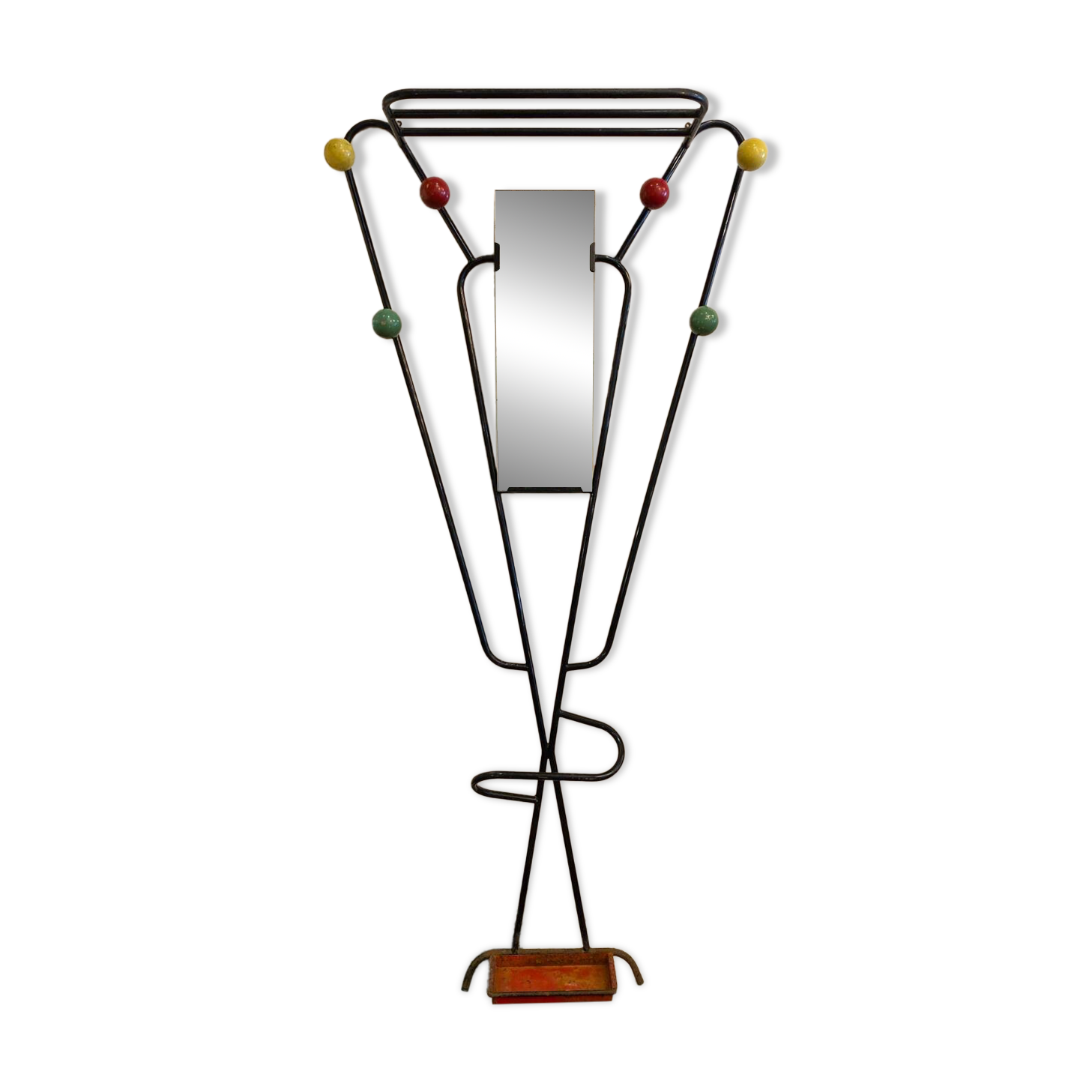 Vintage wall coat rack