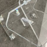 Vintage Lucite magazine cart, 1980s