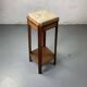 Wooden stool with marble top