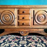 Buffet, Charles Dudouyt, vers 1940, Art déco, brutalisme, modernisme