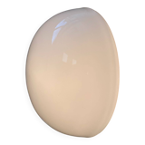 Half-moon wall and ceiling light 20 cm white opaline glass