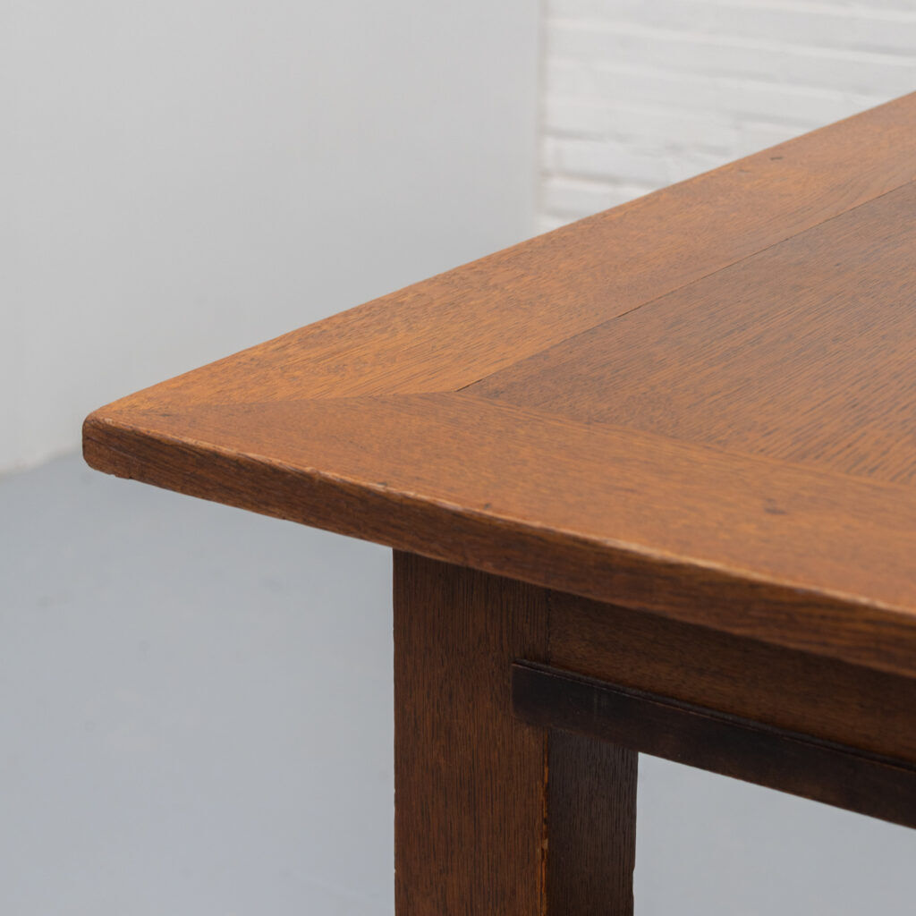 Table à manger Art Déco néerlandaise extensible des années 1920